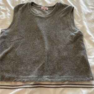Goldie Terry Gray Sleeveless Tank